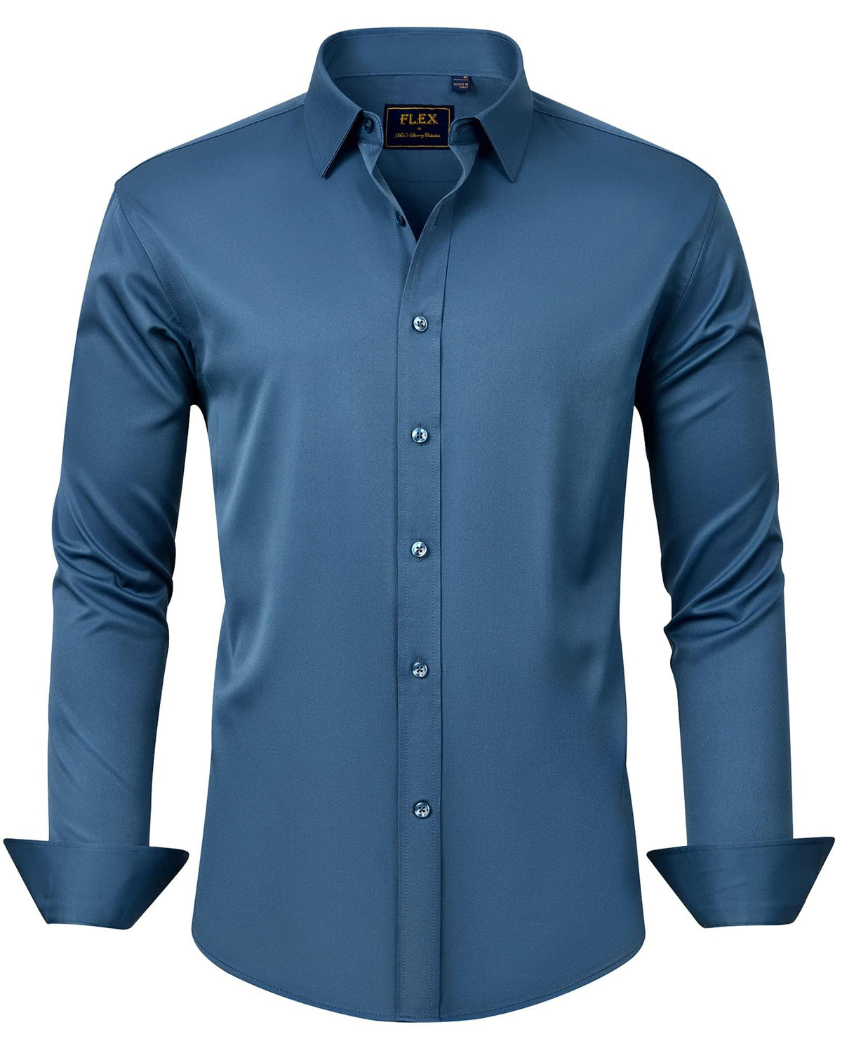 J.VER Men's Dress Shirts Solid Long Sleeve Stretch Wrinkle-Free Formal Shirt Business Casual Button Down Shirts Jansha Store
