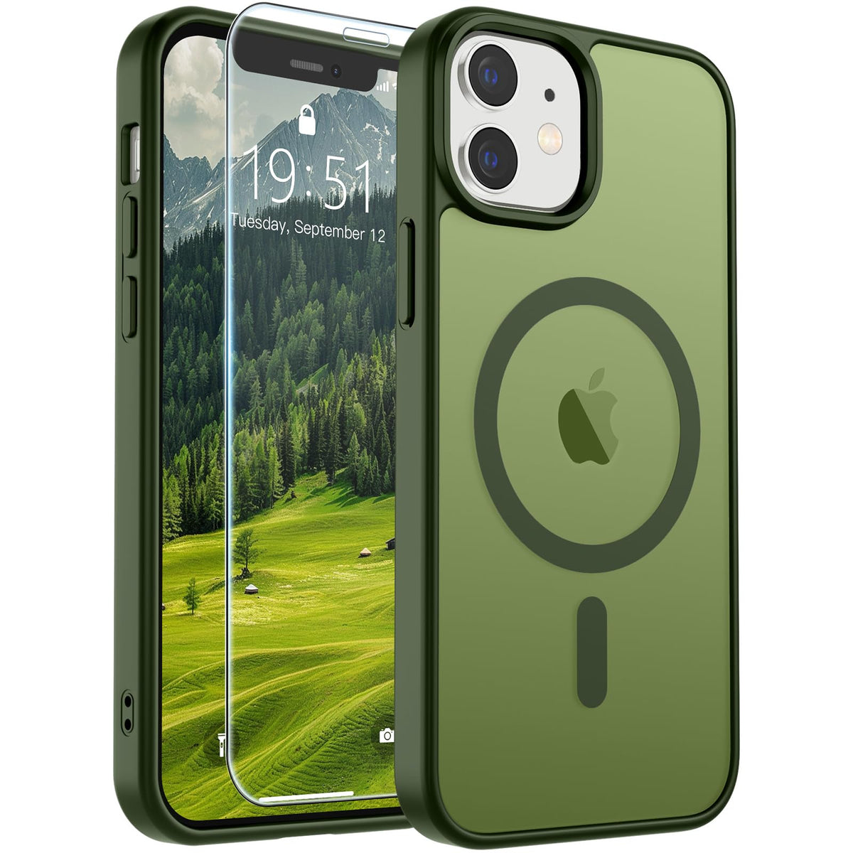 SUPFINE Magnetic for iPhone 12 Mini Case/iPhone 13 Mini Case Black Jansha Store