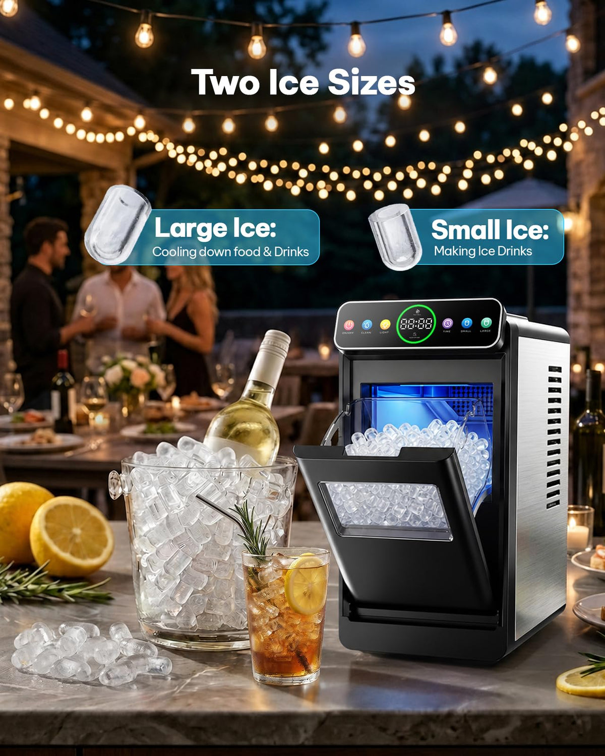 Silonn Ice Maker Countertop, Portable Ice Machine with Carry Handle, Self-Cleaning Ice Makers with Basket and Scoop, 9 Cubes in 6 Mins, 26 lbs per Day, Ideal for Home, Kitchen, Camping, RV Jansha Store
