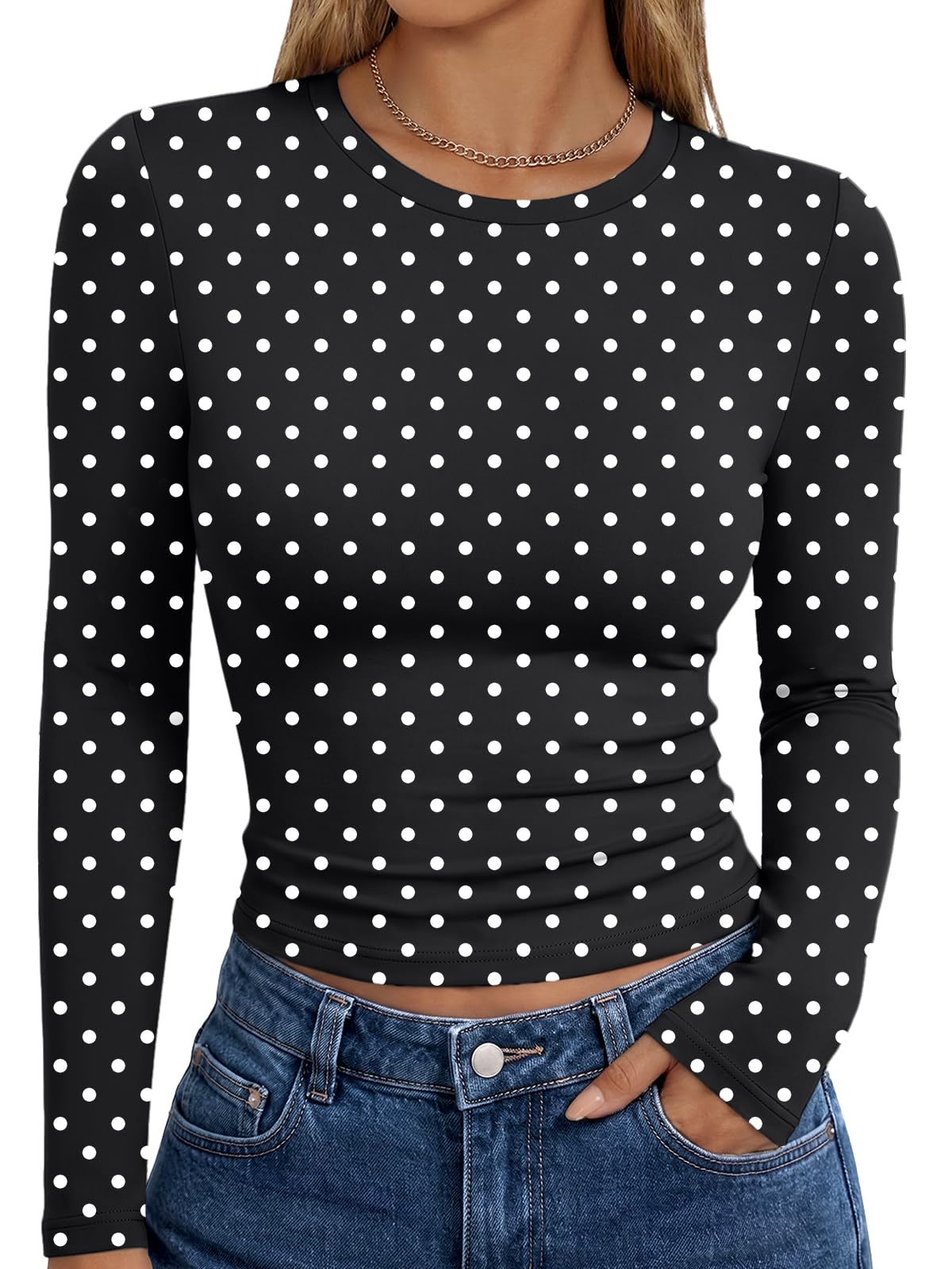 Trendy Queen Womens Long Sleeve T Shirts Fall Fashion Basic Y2K Tops 2026 Jansha Store