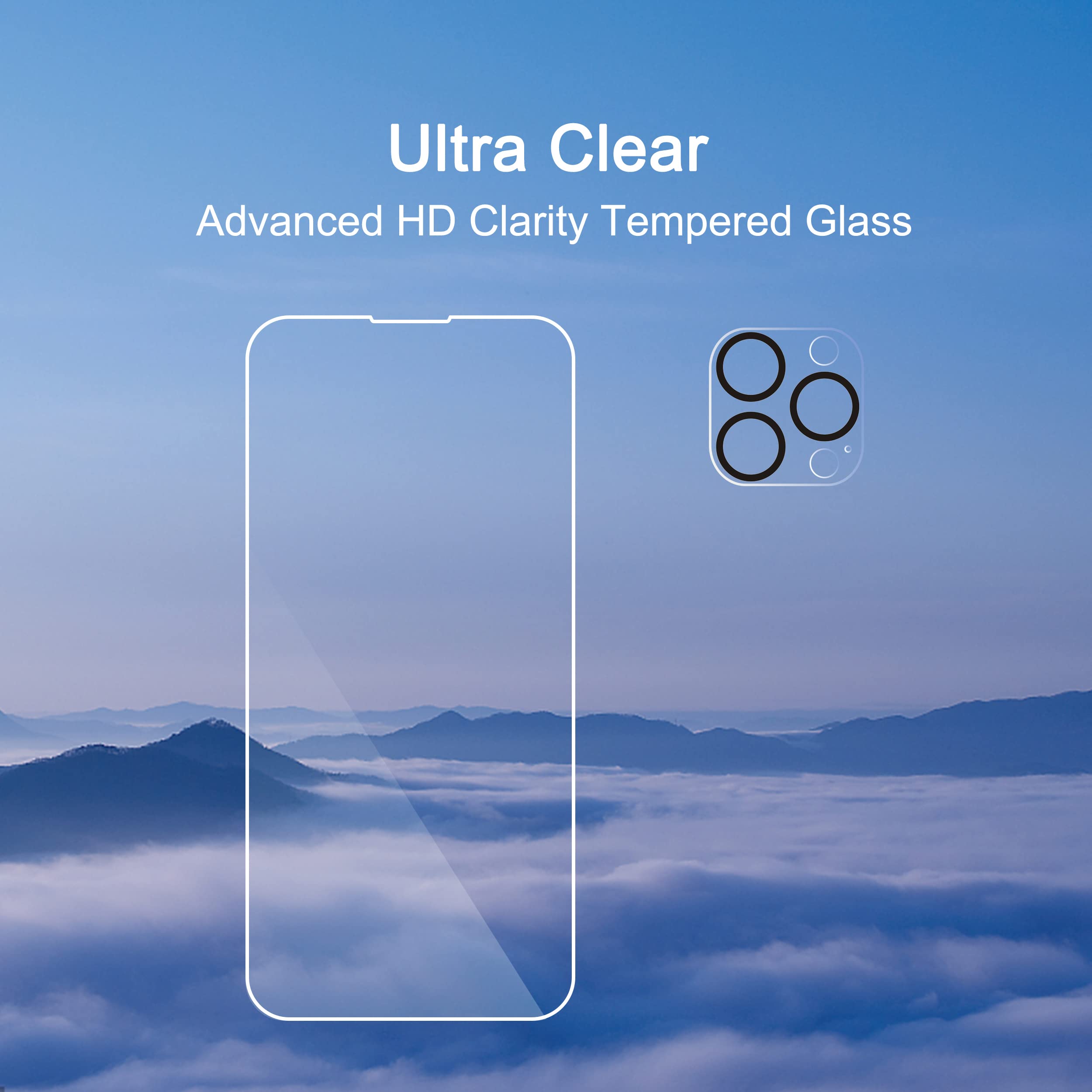 Ailun Screen Protector + Camera Lens Protector for iPhone 16 Pro, 3+3 Pack Jansha Store