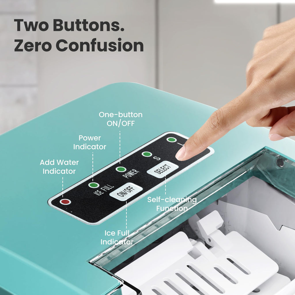 Crzoe Countertop Ice Maker, 26Lbs/24H,2 Sizes of Ice, Self-Cleaning,Black Jansha Store