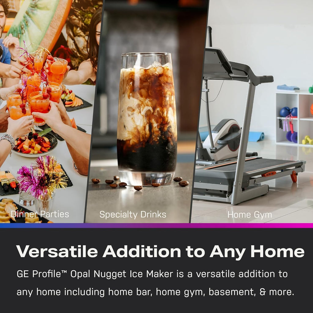 GE Profile Opal Ultra, Countertop Nugget Ice Maker, 1 Gal XL Side Tank, *Amazon Exclusive*, 38 lbs/Day, Pebble Pellet Crushed Ice Machine, WiFi Stainless Steel Jansha Store