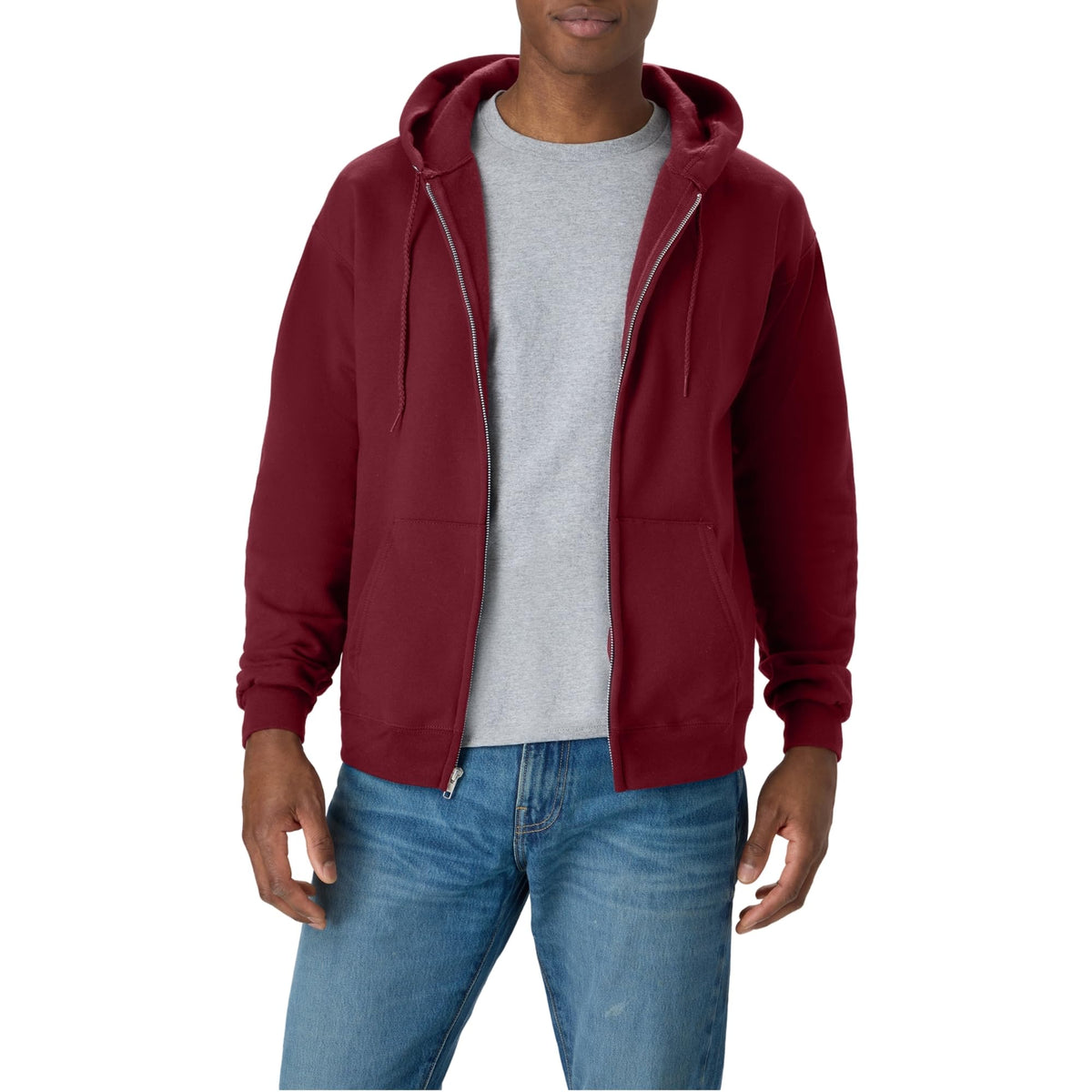 Hanes Men's Zip-up Hoodie, Ecosmart Fleece Full-zip Hoodie for Men, Hooded Sweatshirt Jansha Store