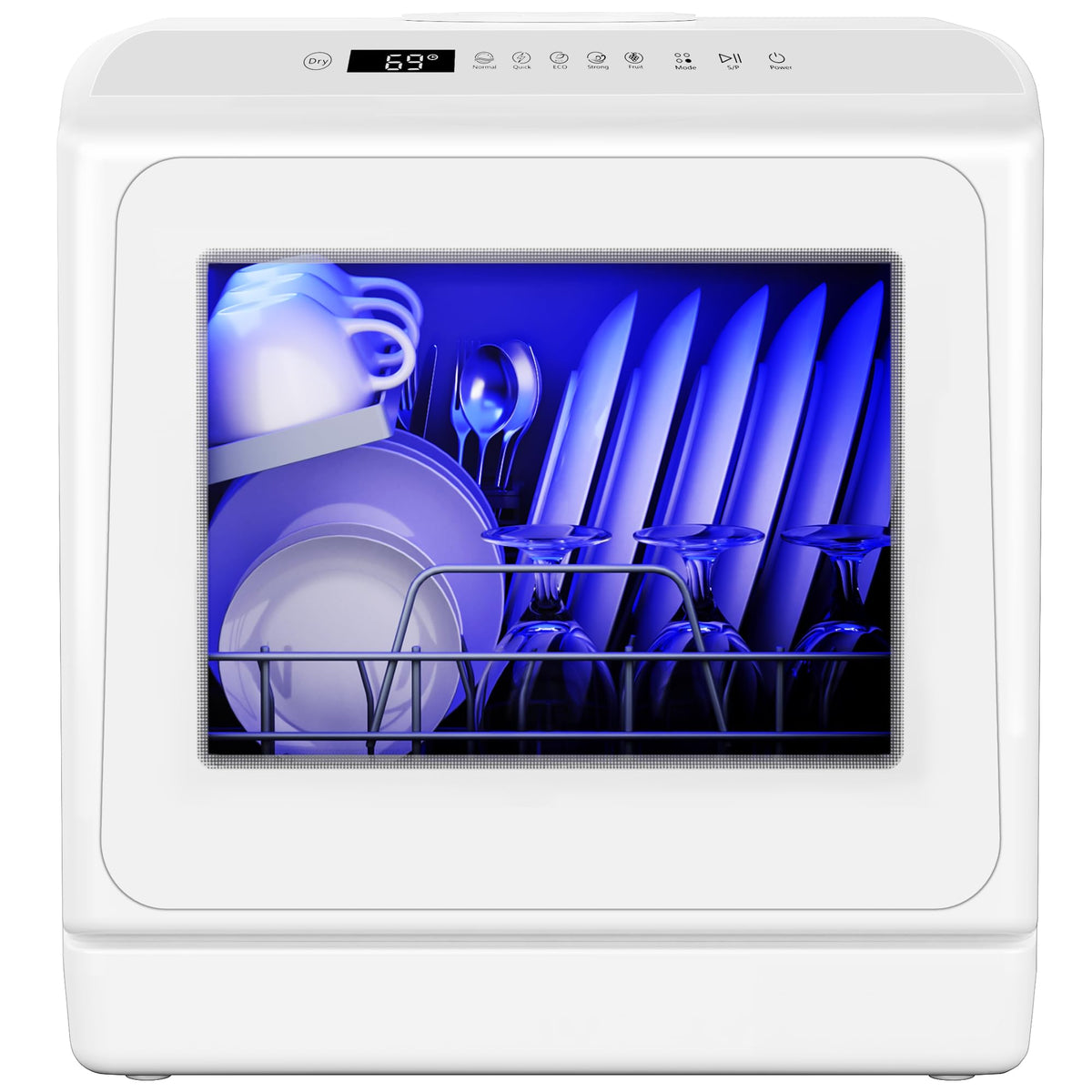 EUHOMY Countertop Dishwasher Portable, 6 Programs with 40 dB, No Hookup Jansha Store