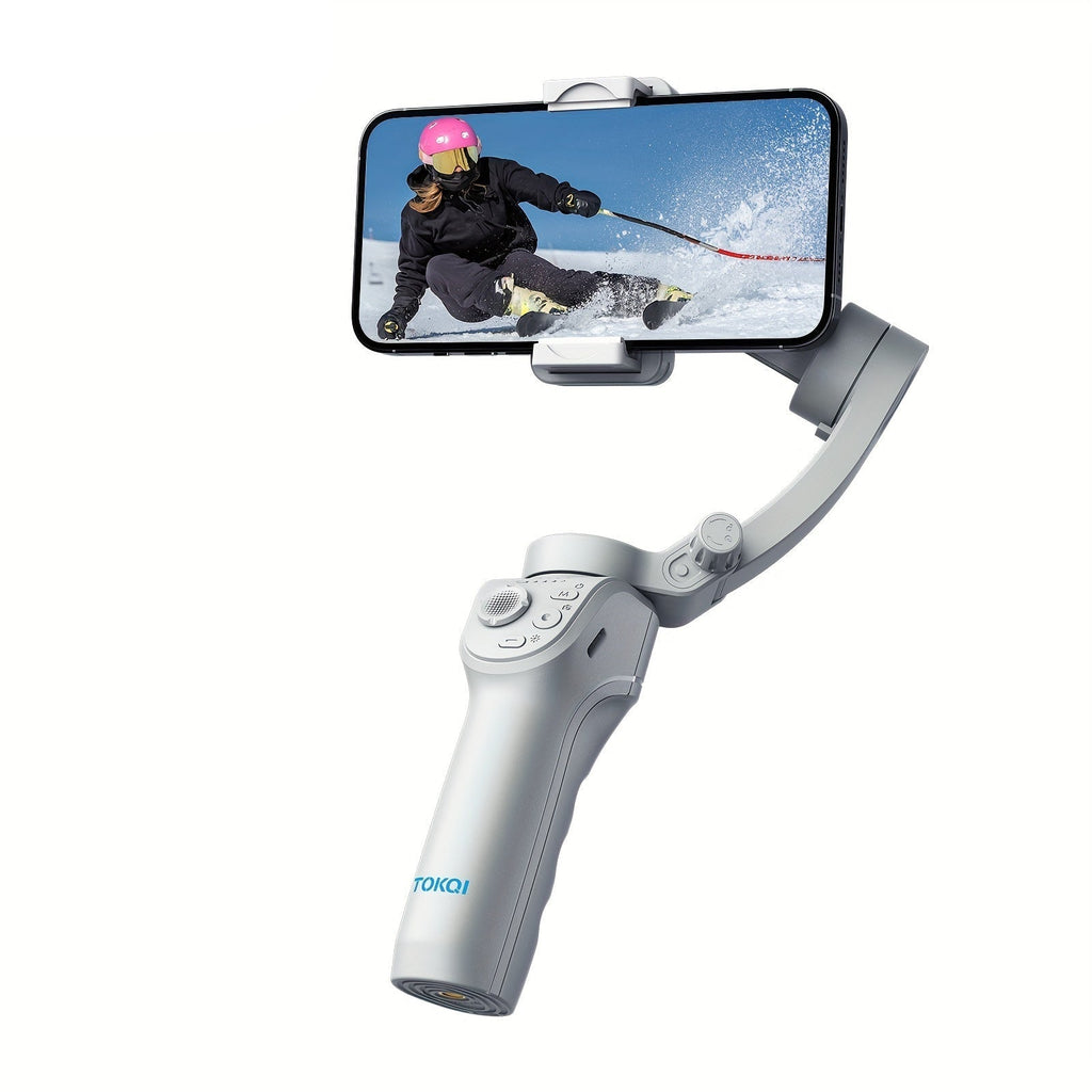 3-Axis Selfie Stick Stabilizer with LED & Face Tracking-0