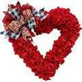 Valentine's Day Wrinkled Hemp Rope Heart-shaped Wreath CAN