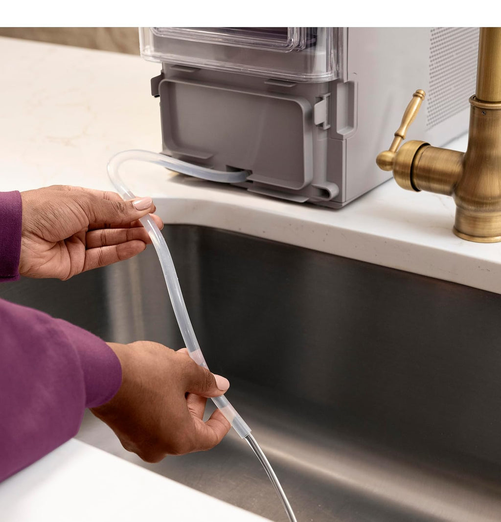 GE Profile Opal Mini Nugget Ice Maker, Portable Countertop Pellet Ice Machine, Soft Chewable Ice, 36 lbs Per Day, Top Fill Water Reservoir, 2 lb Bin, 6 Pack Descaler & Scoop Included, Stone Grey Jansha Store