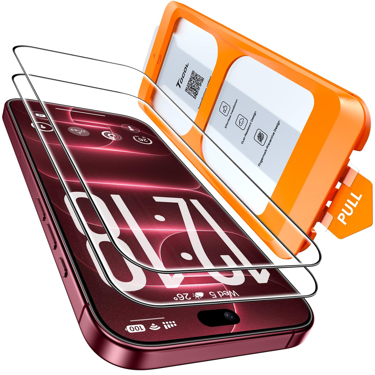 TOCOL for iPhone 17 Pro Max Screen Protector, Easy Installation Jansha Store