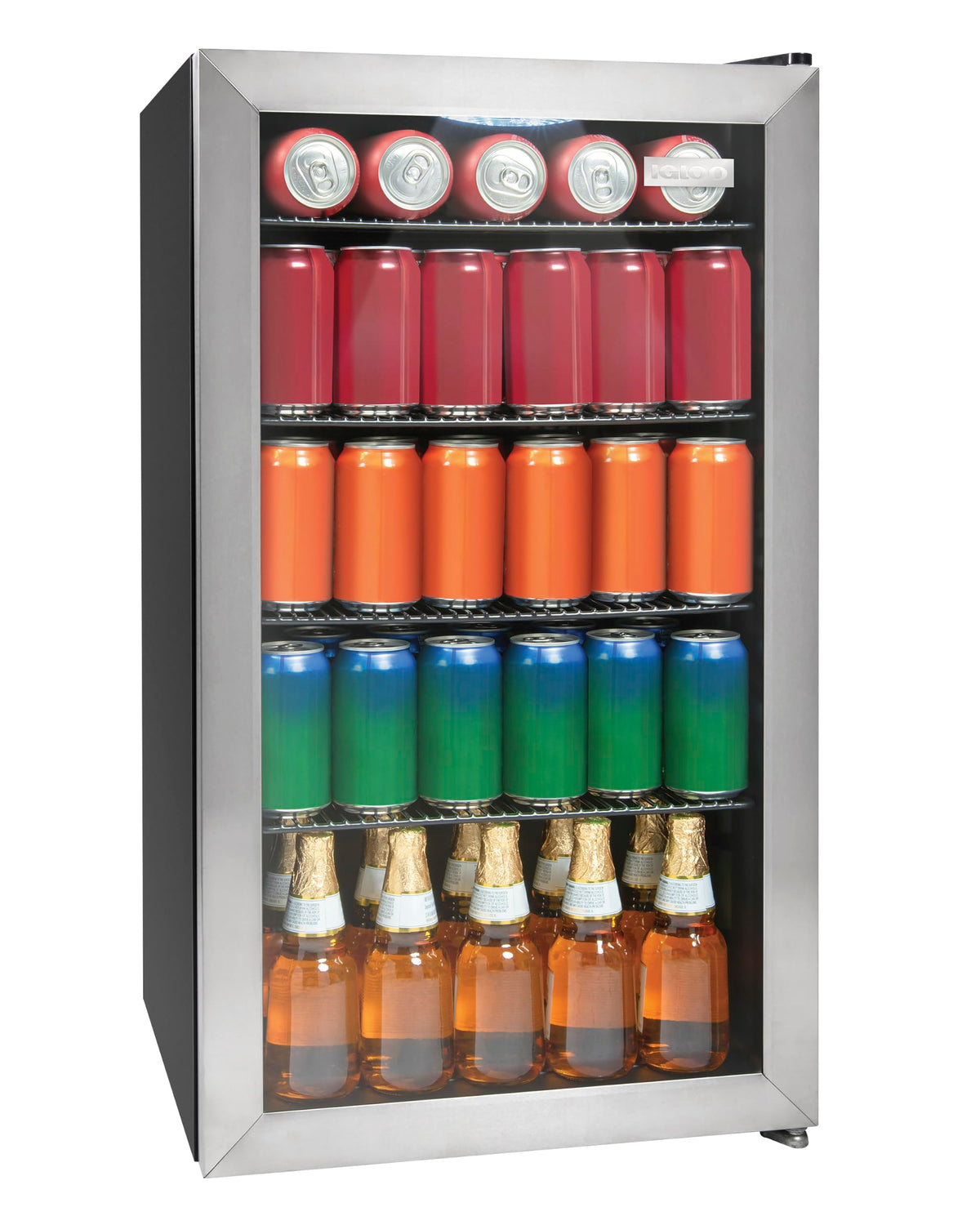 Igloo 3.2 Cu.Ft. Mini Fridge with Freezer - Single Door Compact Refrigerator with Glass Shelves for Homes, Dorms & Offices- Keep Snacks, Drinks & Frozen Foods Cool with Temperature Control Mini Fridge Jansha Store