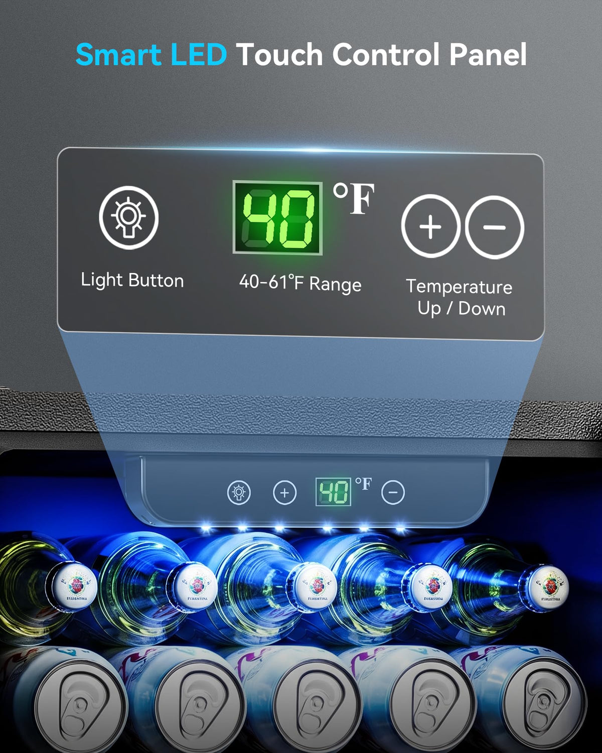 Feelfunn 24 Can Beverage Refrigerator, Mini Fridge, Black Jansha Store