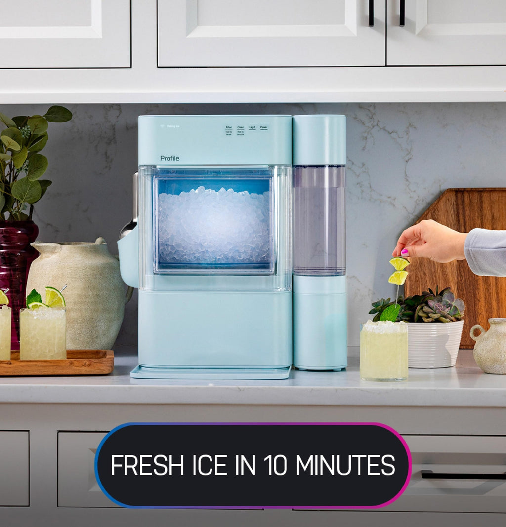 GE Profile Opal Ultra, Countertop Nugget Ice Maker, 1 Gal XL Side Tank, *Amazon Exclusive*, 38 lbs/Day, Pebble Pellet Crushed Ice Machine, WiFi Stainless Steel Jansha Store