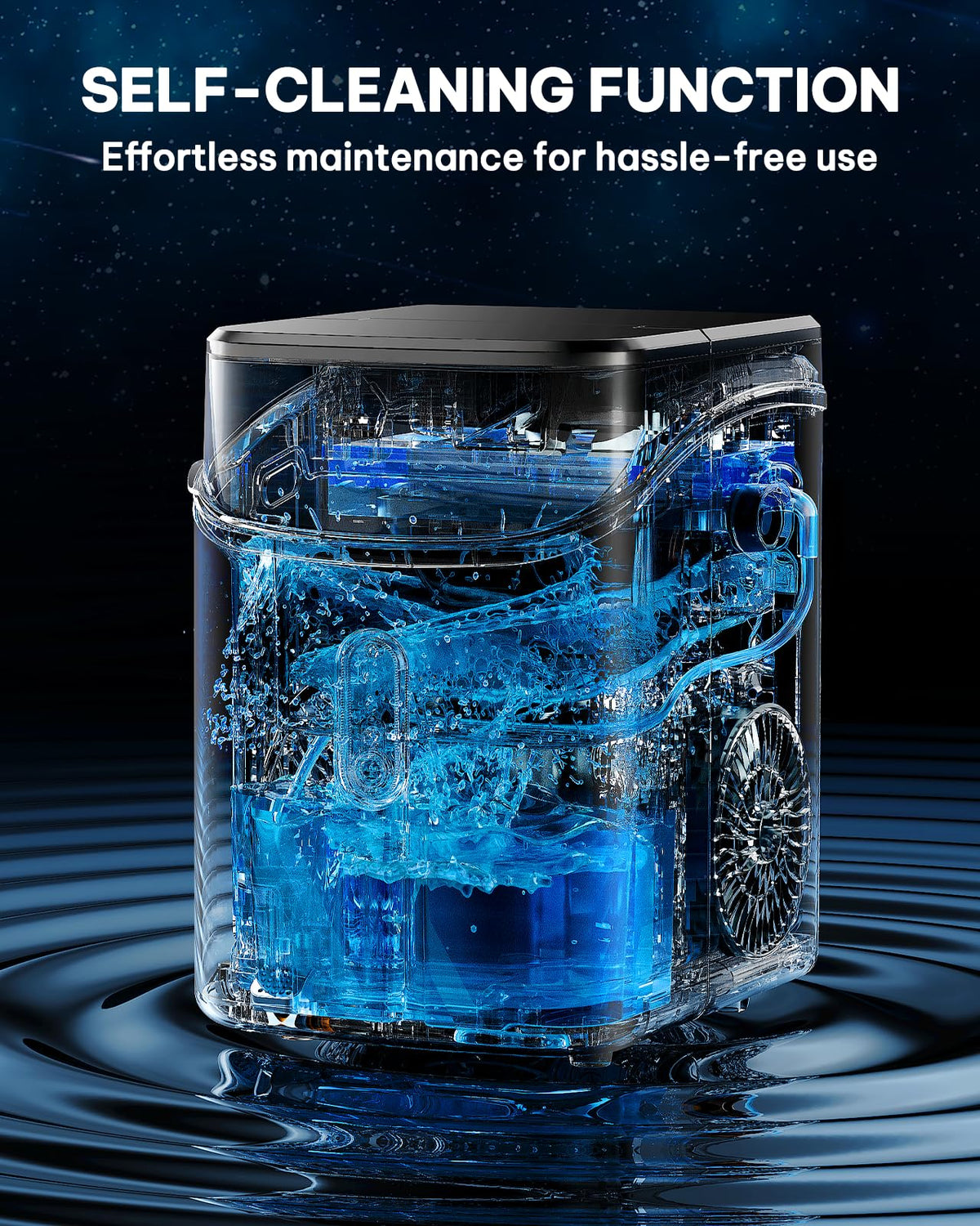 Silonn Ice Maker Countertop, 8 Bullet Ice Cubes in 6 Mins, 26.5 Lbs per Day, 2 Size Options, Self-Cleaning & Portable for Kitchen, Office, Party, RV Camping Jansha Store