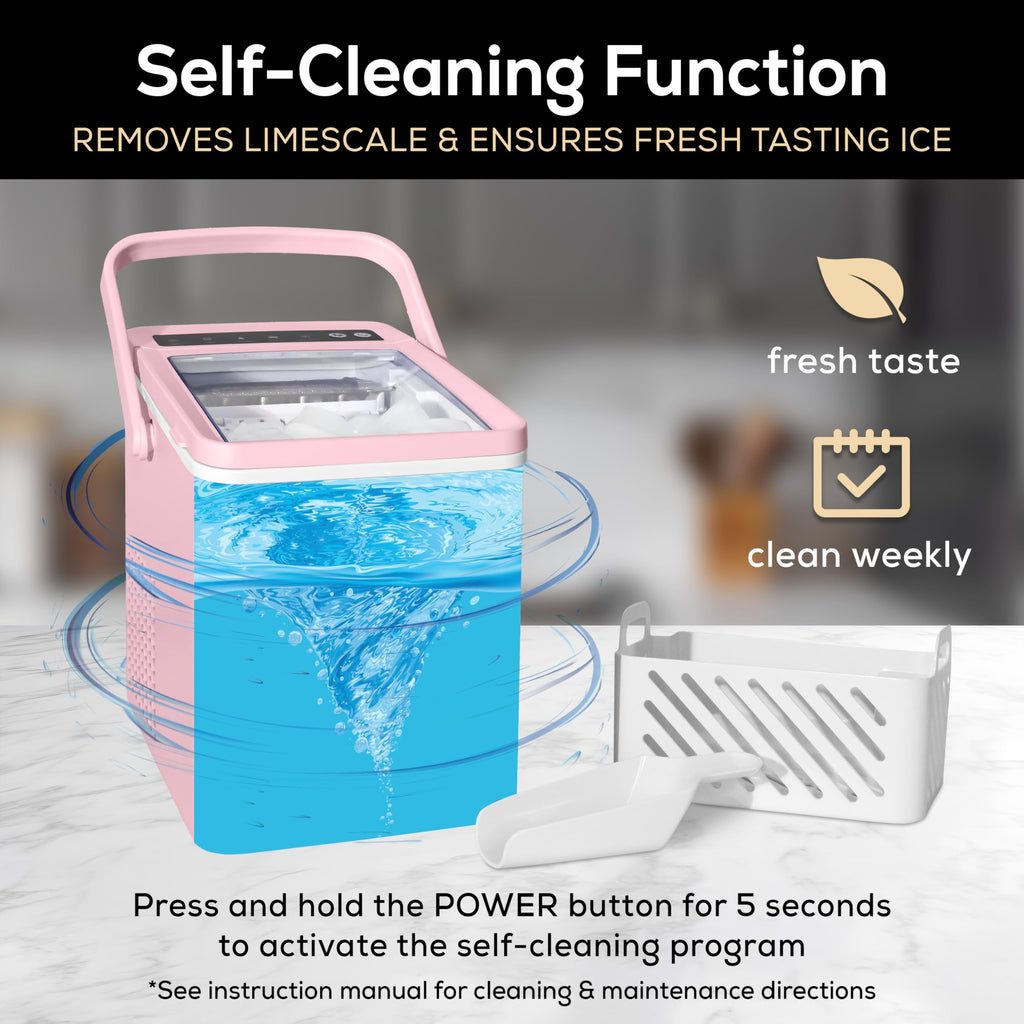 Igloo Portable Ice Maker with Scoop - Ice Maker with LED Control Panel & 1.5 Quart Water Tank - Stainless Ice Cube Maker Produces 26 Lbs. of Ice in 24 Hours with 9 Large or Small Cubes in 7 Minutes Jansha Store