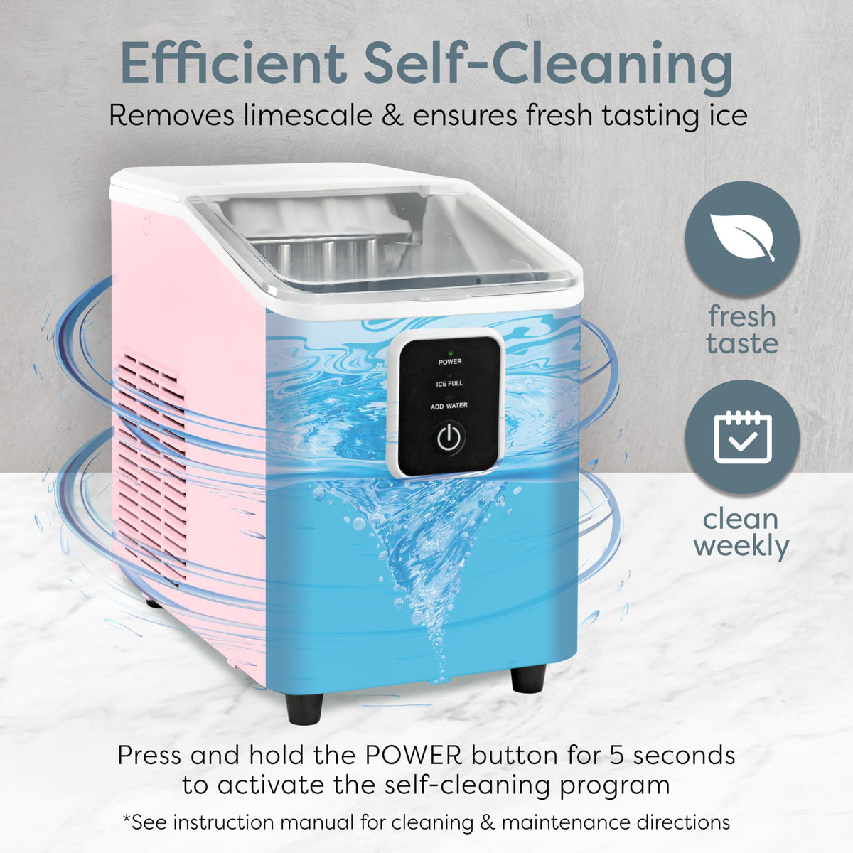 Igloo Portable Ice Maker with Scoop - Ice Maker with LED Control Panel & 1.5 Quart Water Tank - Stainless Ice Cube Maker Produces 26 Lbs. of Ice in 24 Hours with 9 Large or Small Cubes in 7 Minutes Jansha Store