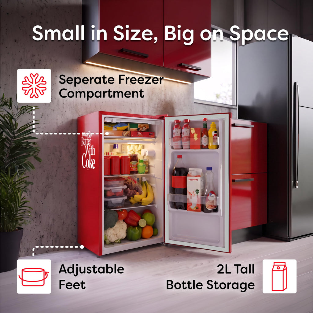 Igloo 3.2 Cu.Ft. Mini Fridge with Freezer - Single Door Compact Refrigerator with Glass Shelves for Homes, Dorms & Offices- Keep Snacks, Drinks & Frozen Foods Cool with Temperature Control Mini Fridge Jansha Store