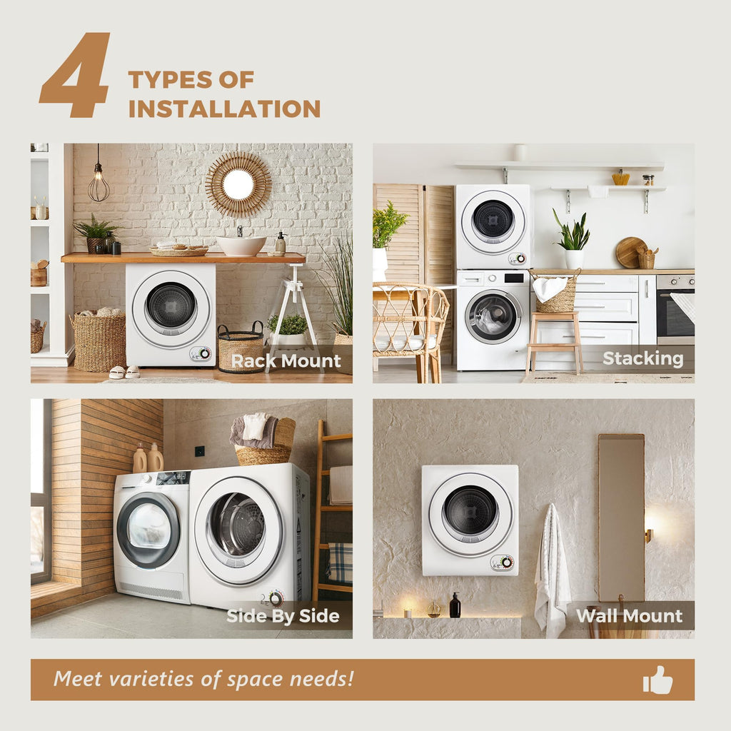 3.5 Cu. Ft. Protable Clothes Dryers with LED Control Jansha Store