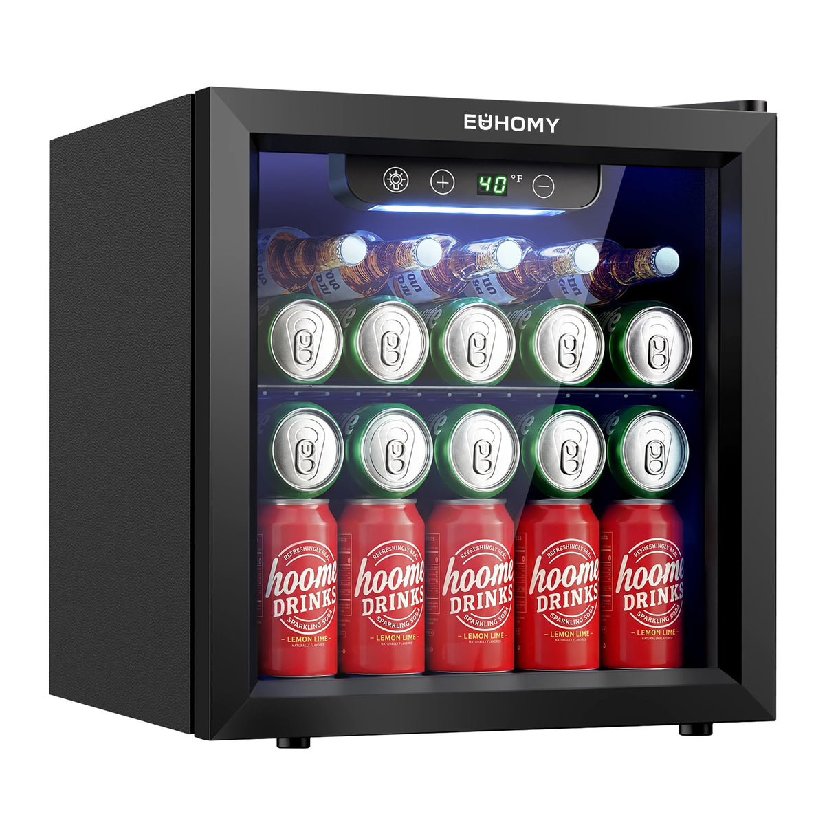 EUHOMY 24 Can Mini Fridge, 18L Beverage Refrigerator with Quiet Compressor Jansha Store