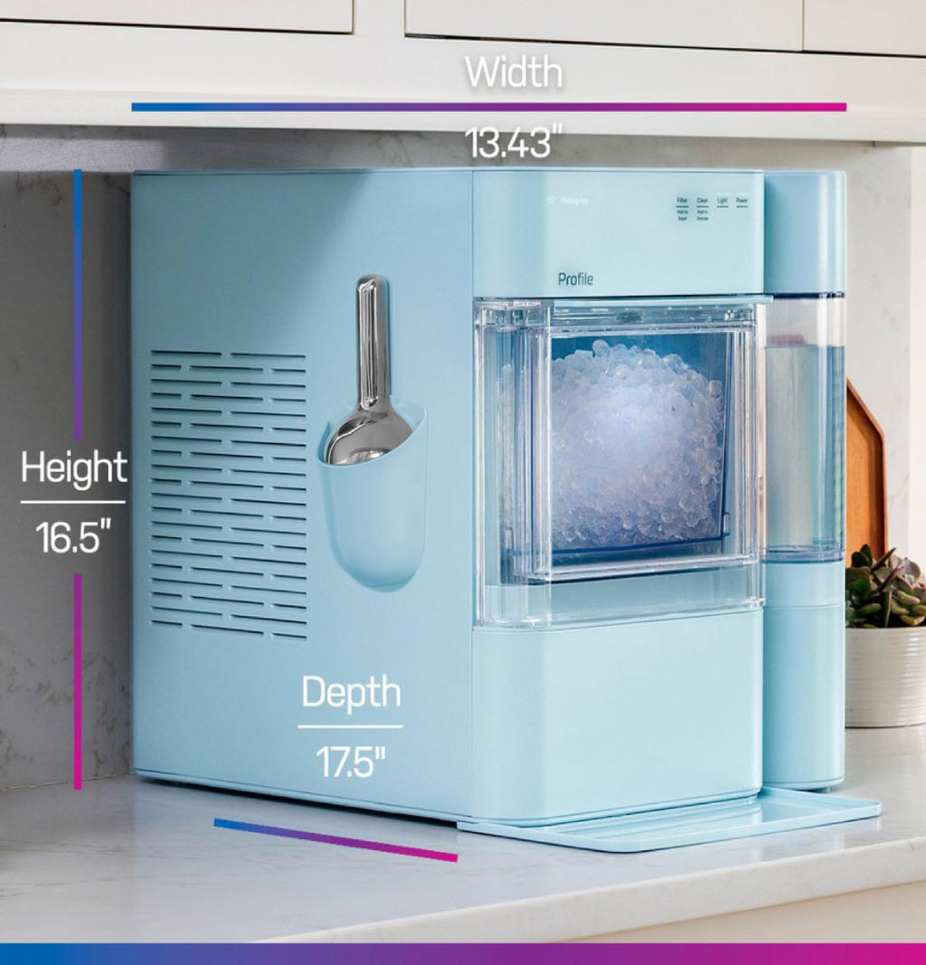 GE Profile Opal Ultra, Countertop Nugget Ice Maker, 1 Gal XL Side Tank, *Amazon Exclusive*, 38 lbs/Day, Pebble Pellet Crushed Ice Machine, WiFi Stainless Steel Jansha Store