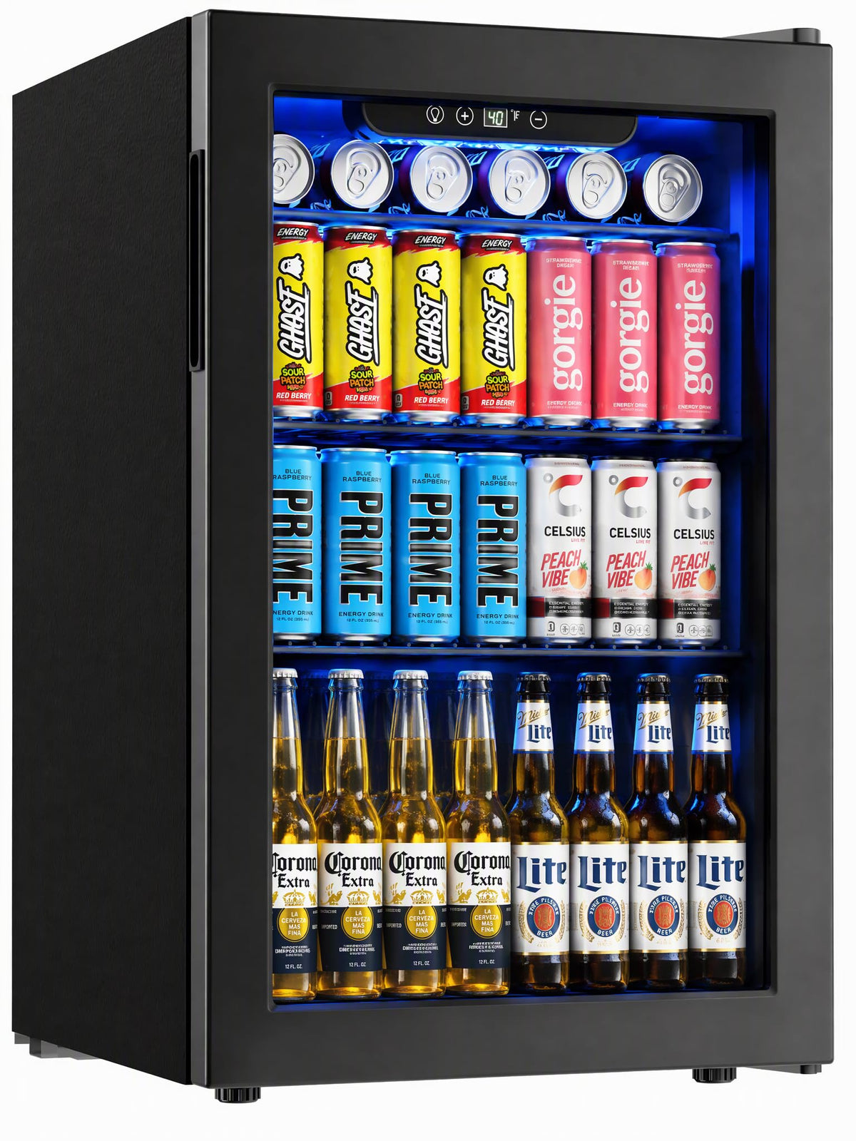 Icyglee 126 Can Mini Fridge, 3.2 Cu.Ft Beverage Refrigerator, Drink Cooler Jansha Store