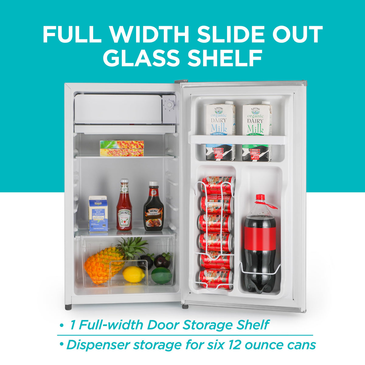 BLACK+DECKER 2.5 Cu. Ft. Compact Refrigerator, Energy Star, BCRK25B, Black Jansha Store