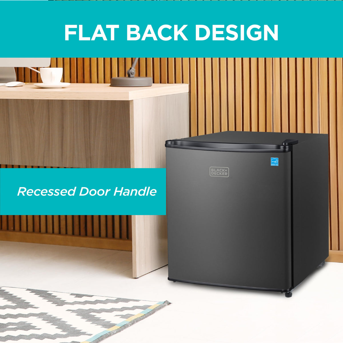 BLACK+DECKER 2.5 Cu. Ft. Compact Refrigerator, Energy Star, BCRK25B, Black Jansha Store