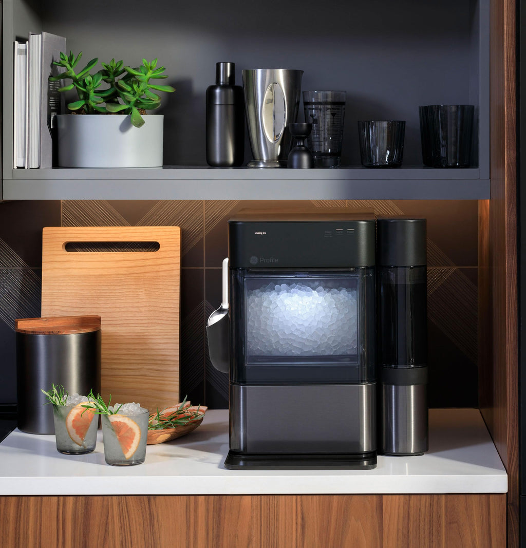 GE Profile Opal Ultra, Countertop Nugget Ice Maker, 1 Gal XL Side Tank, *Amazon Exclusive*, 38 lbs/Day, Pebble Pellet Crushed Ice Machine, WiFi Stainless Steel Jansha Store