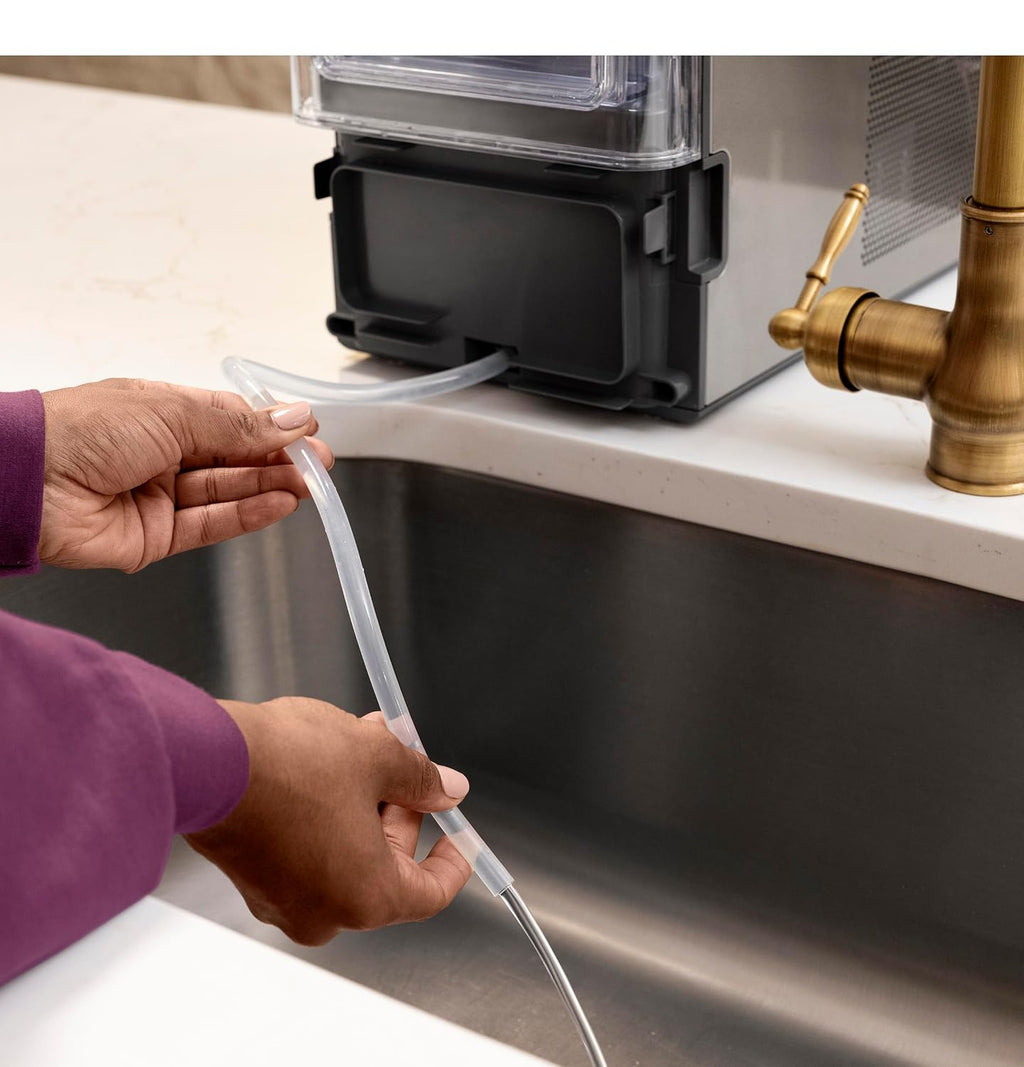 GE Profile Opal MINI PRO Nugget Ice Maker w/Side Tank, Portable Countertop Pebble Ice Machine, 36 lbs/Day, Top Fill, 6 Pack Descaler & Scoop, Stainless Steel Jansha Store