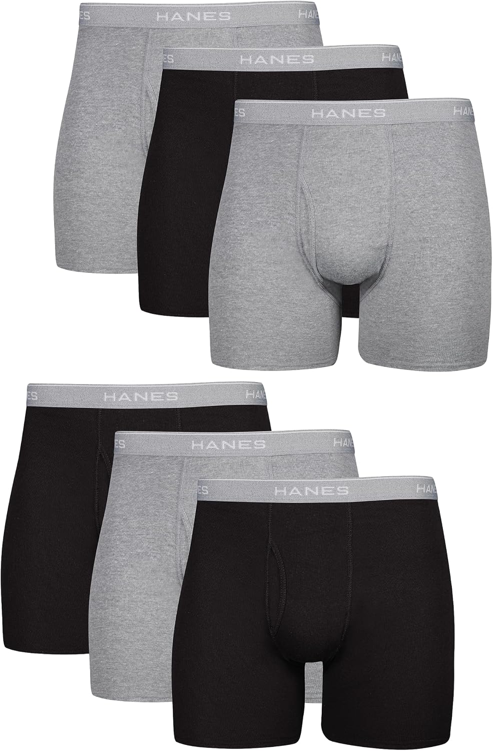 Hanes mens Underwear Boxer Briefs Pack, Cool & Breathable Cotton Moisture-wicking Underwear for Men, No Ride Up Jansha Store