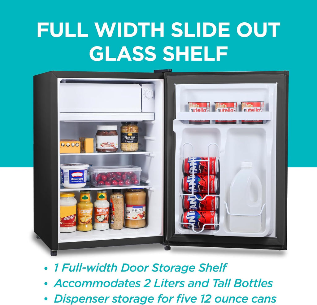 BLACK+DECKER 2.5 Cu. Ft. Compact Refrigerator, Energy Star, BCRK25B, Black Jansha Store