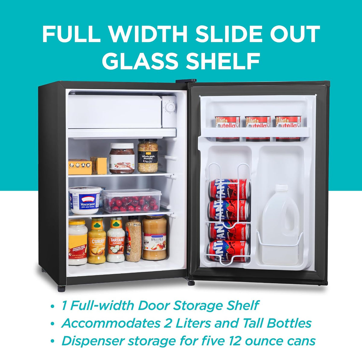 BLACK+DECKER 2.5 Cu. Ft. Compact Refrigerator, Energy Star, BCRK25B, Black Jansha Store
