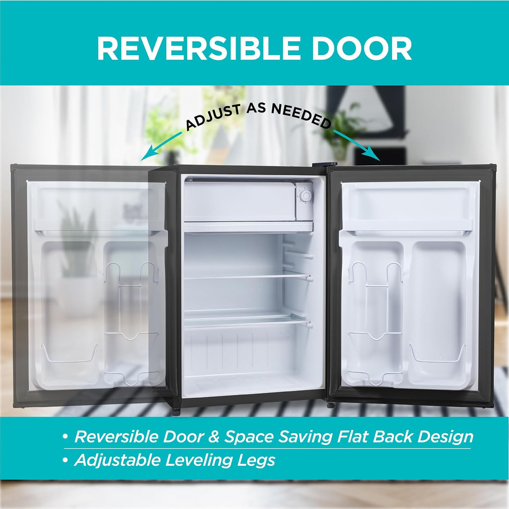 BLACK+DECKER 2.5 Cu. Ft. Compact Refrigerator, Energy Star, BCRK25B, Black Jansha Store