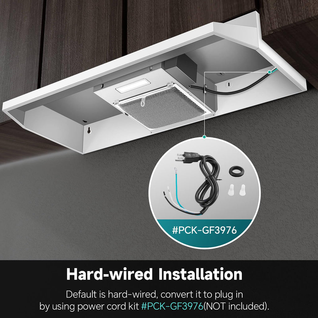 SNDOAS Black Range Hood 36 inch,Ductless Under Cabinet Range Hood Included Carbon Sponge Filter,Ducted Optional,Kitchen Hood 36 inch with 2 Vents,2 Speeds,Hard Wired Stove Vent Jansha Store
