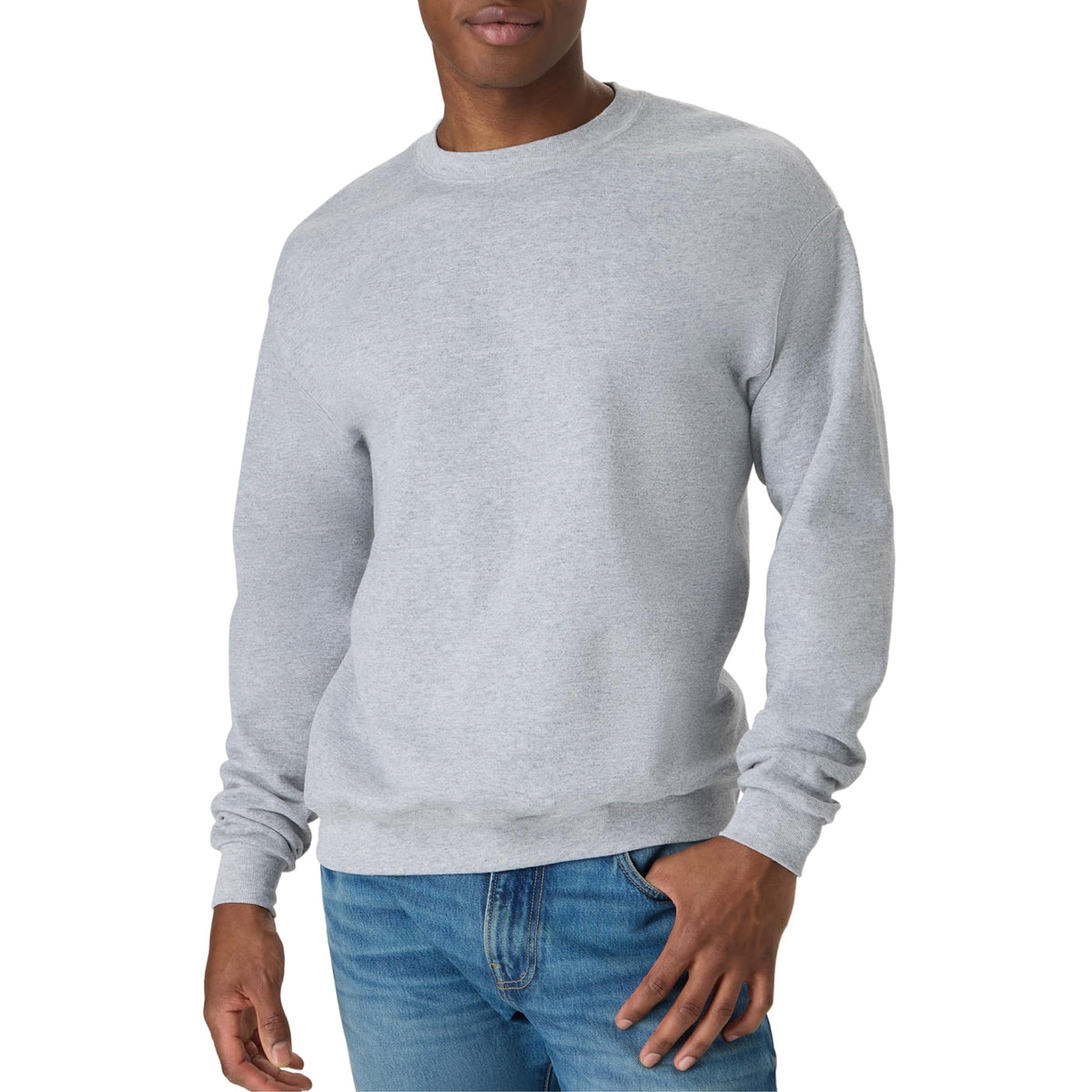 Hanes Men's Sweatshirt, EcoSmart Fleece Crewneck Sweatshirt, Big & Tall Available, 1 or 2-Pack Jansha Store
