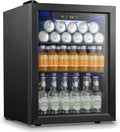 Antarctic Star Beverage Refrigerator Cooler 68 Can, Mini Fridge with Glass Door for Beer Drinks Wine,Freestanding Small Fridge with Electronic Temperature Control for Home and Bar,1.7 cu.ft Jansha Store