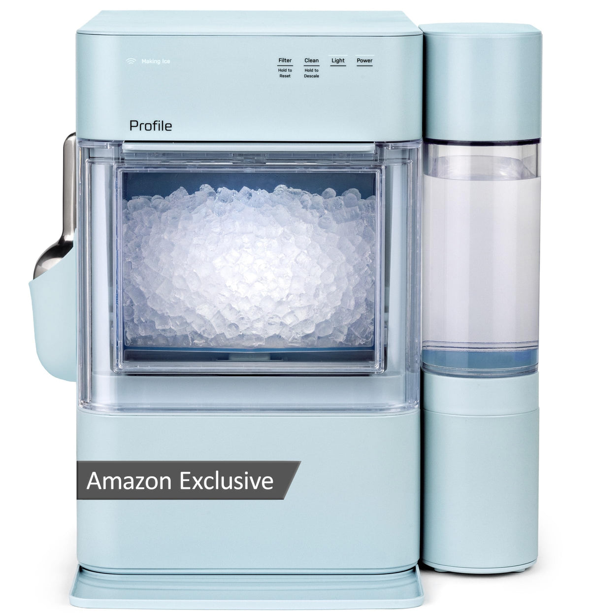 GE Profile Opal Ultra, Countertop Nugget Ice Maker, 1 Gal XL Side Tank, *Amazon Exclusive*, 38 lbs/Day, Pebble Pellet Crushed Ice Machine, WiFi Stainless Steel Jansha Store