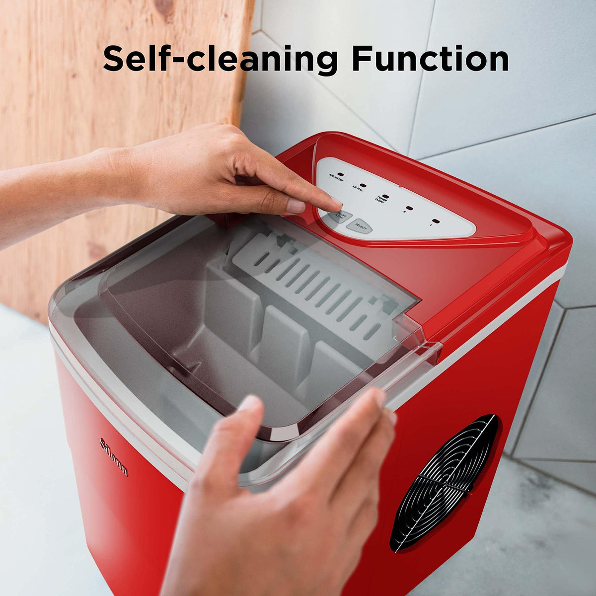Silonn Nugget Ice Maker, Smart Countertop Ice Machine with APP & Voice Control, Self-Cleaning, 44lbs/24H Soft Chewable Sonic Ice, 3L Tank, for Home Kitchen & Party Jansha Store
