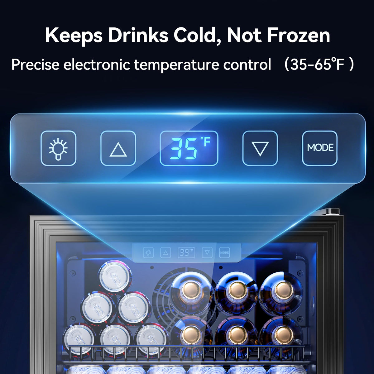3.2 Cuft Beverage Fridge, 130 Can Mini Fridge With Glass Door, Black Jansha Store