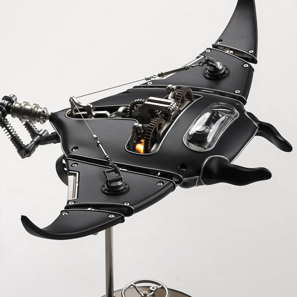 Black Manta Ray Stingray Metal Time Workshop