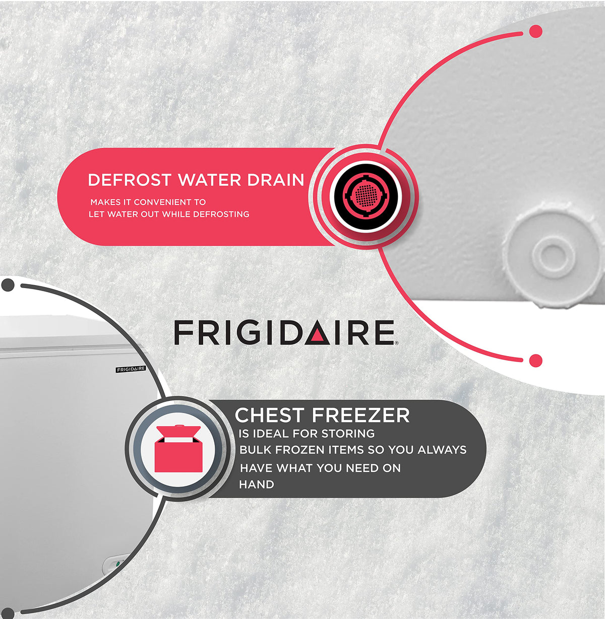 FRIGIDAIRE EFRF5003-BLACK Chest Deep Freezer-Garage-Ready, 5.0 Cu. Ft. Capacity, Black-Adjustable Thermostat-Removable Vinyl Coated Wire Basket-Easy Defrost Drain Jansha Store
