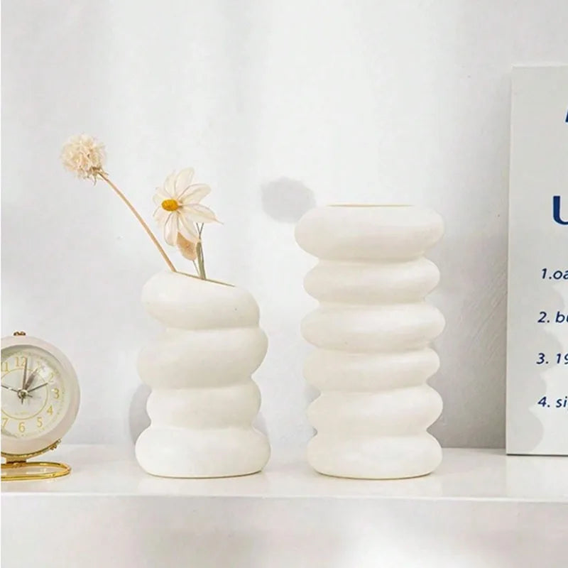 Ceramic Spiral Vase Flower Holder LPO