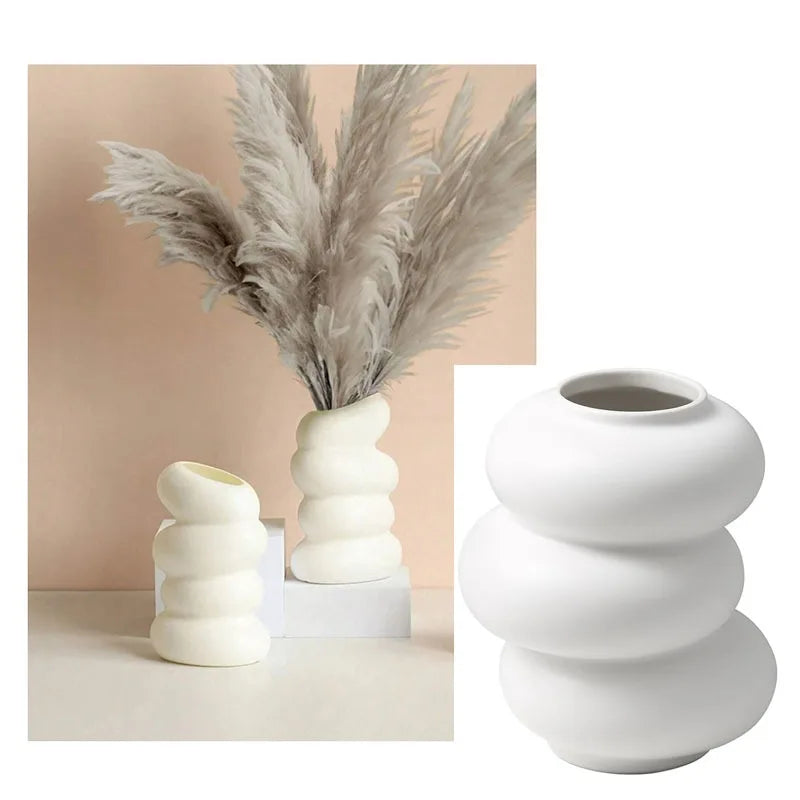 Ceramic Spiral Vase Flower Holder LPO