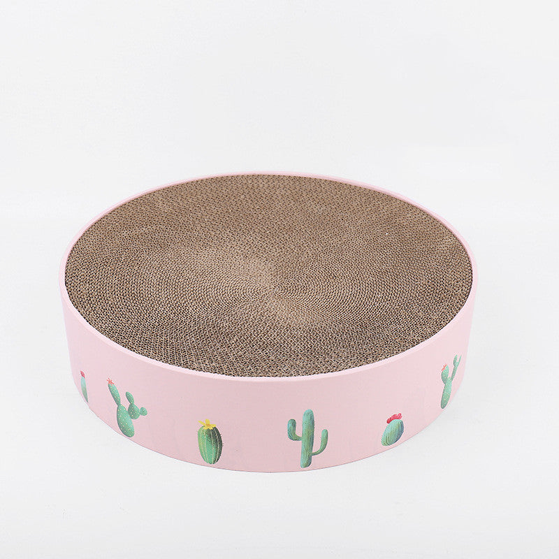 Durable Round Cat Scratch Board Bed and Toy Cashymart