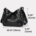Women's Multi-Layer Leather Shoulder Crossbody Bag (Black) LPO