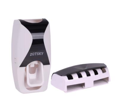 Automatic Toothpaste Dispenser Wall Mount Dust-proof Toothbrush Holder Wall Mount Storage Rack Bathroom Accessories Set Squeezer CAN