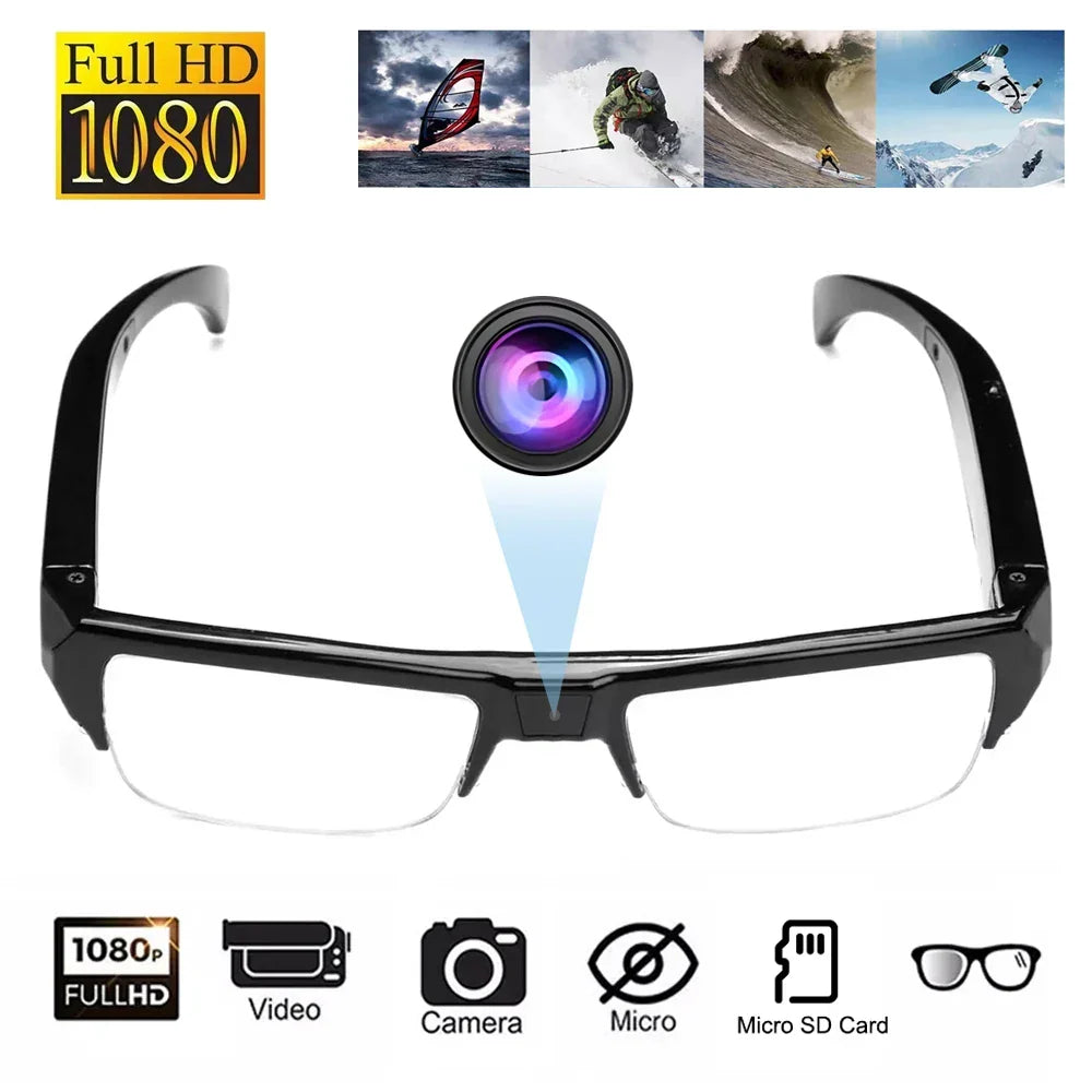 1080P HD Mini Camera Glasses Wearable DVR Video Recorder Black-1