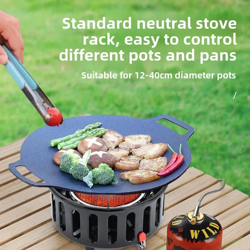 7-Core Camping Infrared Gas Stove Black LPO