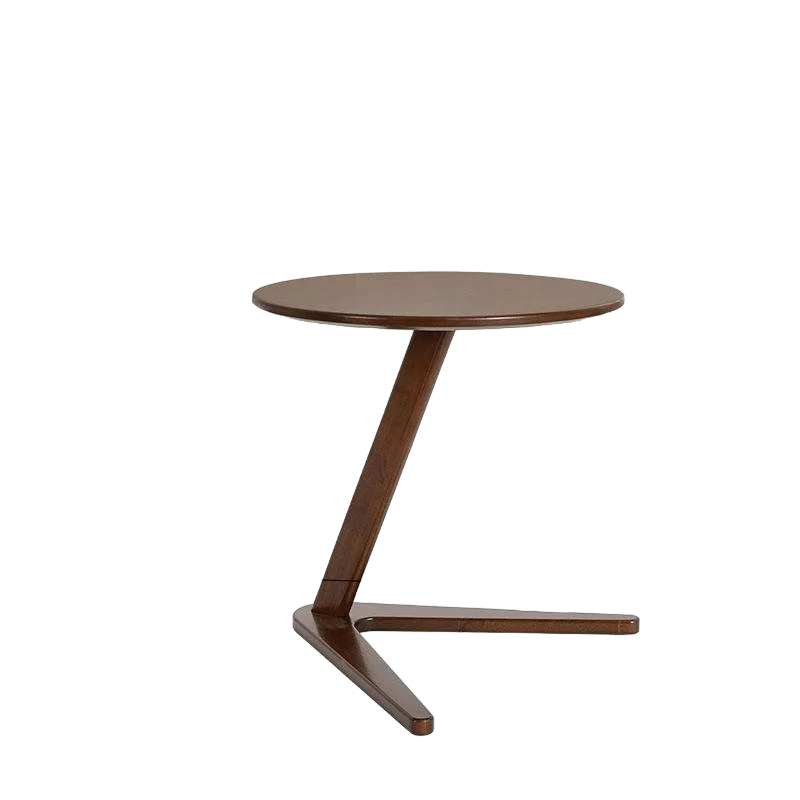 House Faction Solid Wood Edge Sofa Side Table - Walnut Finish CAN
