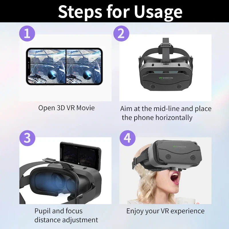 3D VR Glasses with Smart Goggles for Smartphones-1