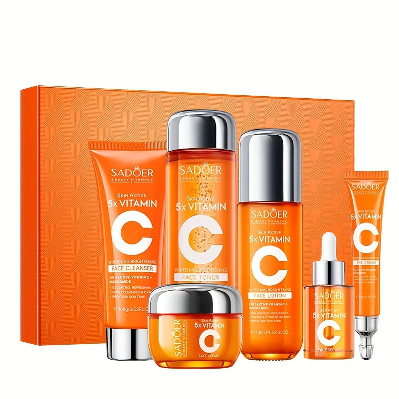 Vitamin C Hydrating Facial Skincare Set (5-in-1) LPT
